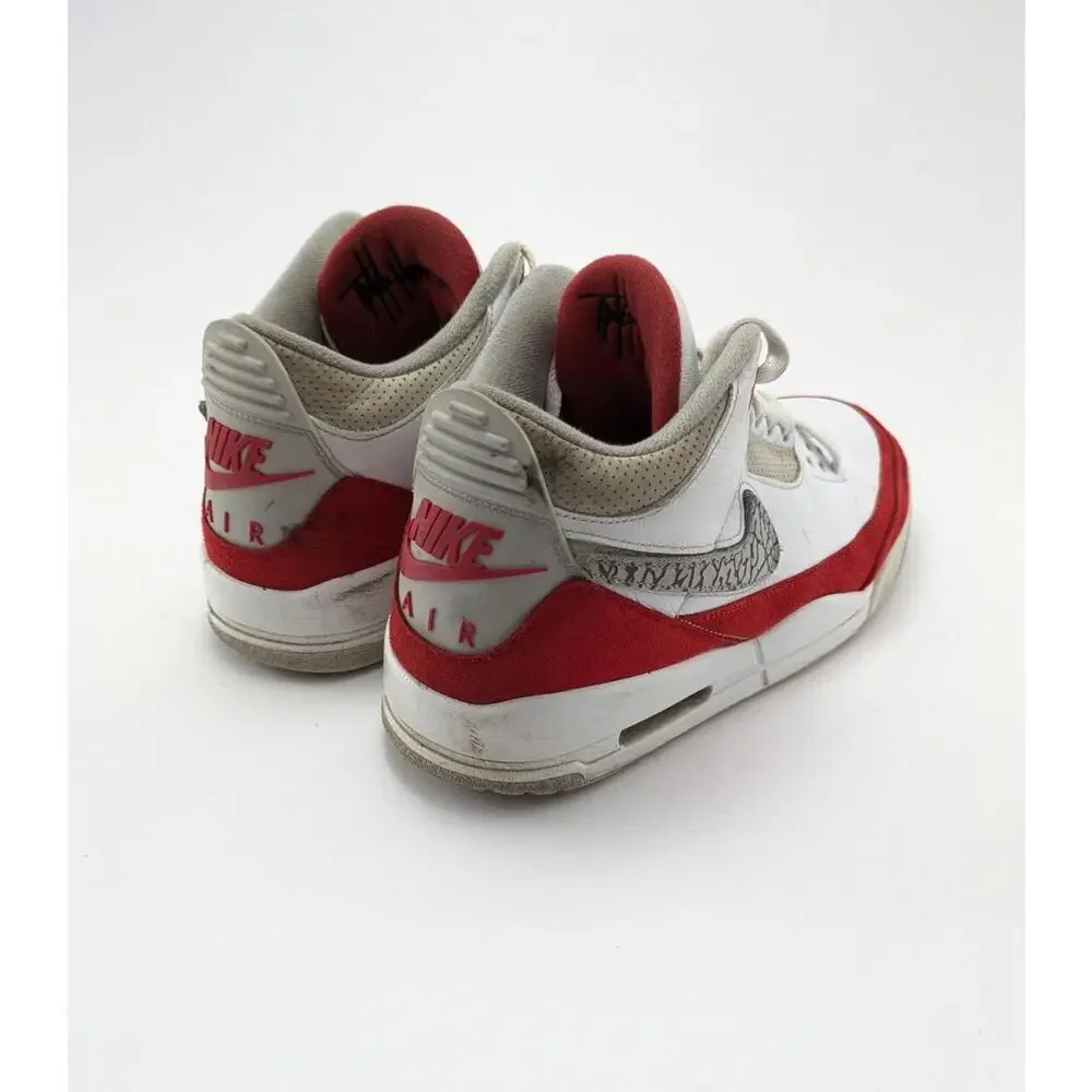 Mens Jordan 3 Retro‎ 'Tinker White University Red' Shoes CJ0939-100 Size 10.5